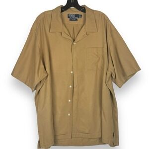 Polo Ralph Lauren Caldwell Silk Blend Camp Shirt Mens Size XXL 90s Y2K Vintage